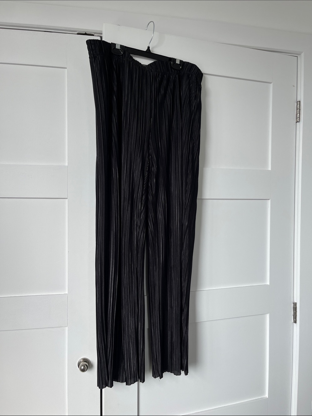 TanJay Black Pleated Wide-Leg Pants